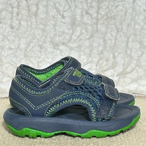 Teva Toddler Kids Blue Psychone XLT Hook/Loop Closure Sport Sandal Shoes SZ US 4 - Picture 1 of 9